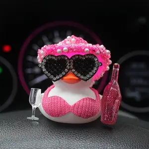 Duck Car Dashboard Decor, Sparkly Hat, Champagne Bottle, Fashion Glasses, Fun Car Interior Accessory, Motorcycle, Bicycle, Party Gift