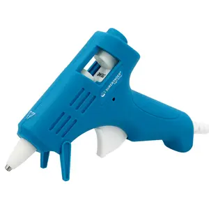 Surebonder Mini Hot Glue Gun, Ocean Blue – 10W High Temp Craft Glue Gun with 5 Ft Cord, Insulated Nozzle & Built-In Stand – Uses 5/16" Mini Glue Sticks