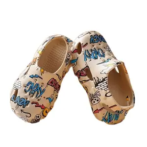 Boys Girls Camouflage Clogs Summer Breathable Soft Soled Beach Slippers Anti Slip Wear Resistant Outdoor Casual Sports Slippers for Middle Older Kids