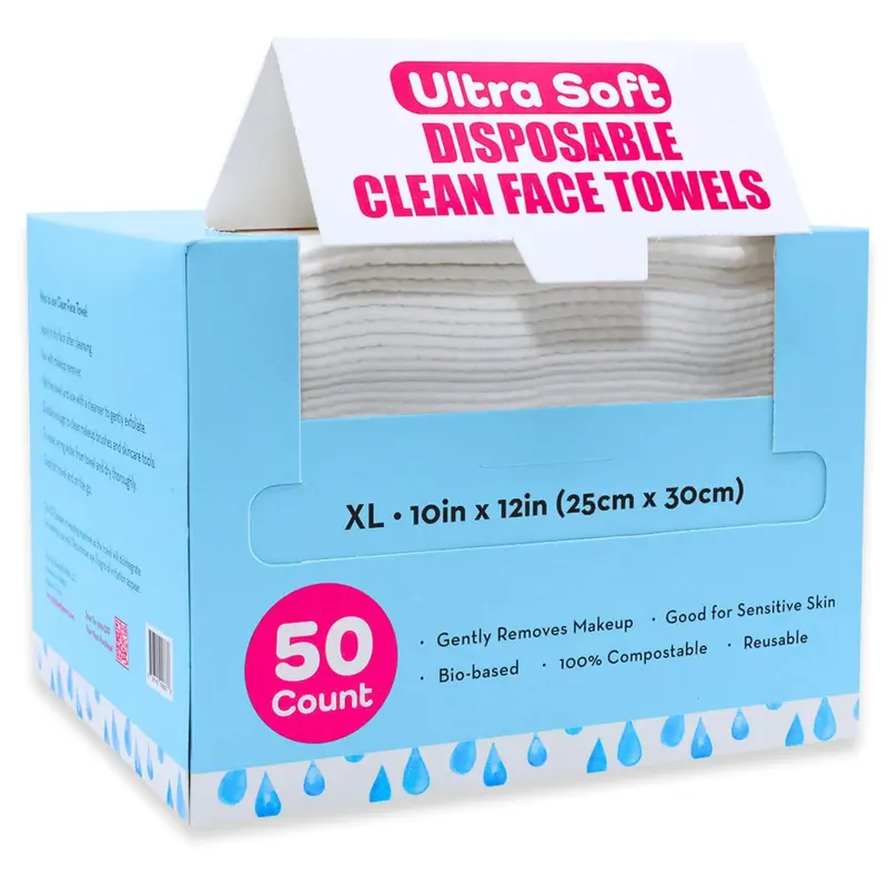 Elizabeth Mott Thank Me Later Vegan Micellar Makeup Remover Towelettes - Adults' Sensitive Skin Daily Care Cosmetic Cleanser Wipes, Natural Fiber, Cruelty-Free, Biodegradable, Compostable, Alcohol-Free