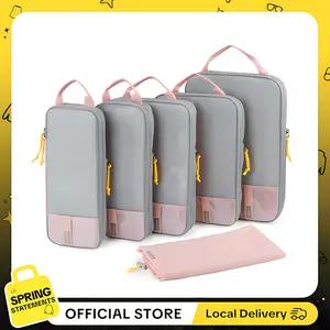 6-Piece Compression Packing Cubes for Suitcases, Polyester Travel Luggage Organizers, Multifunctional Storage Bags for Travel & Party Activity Supplies