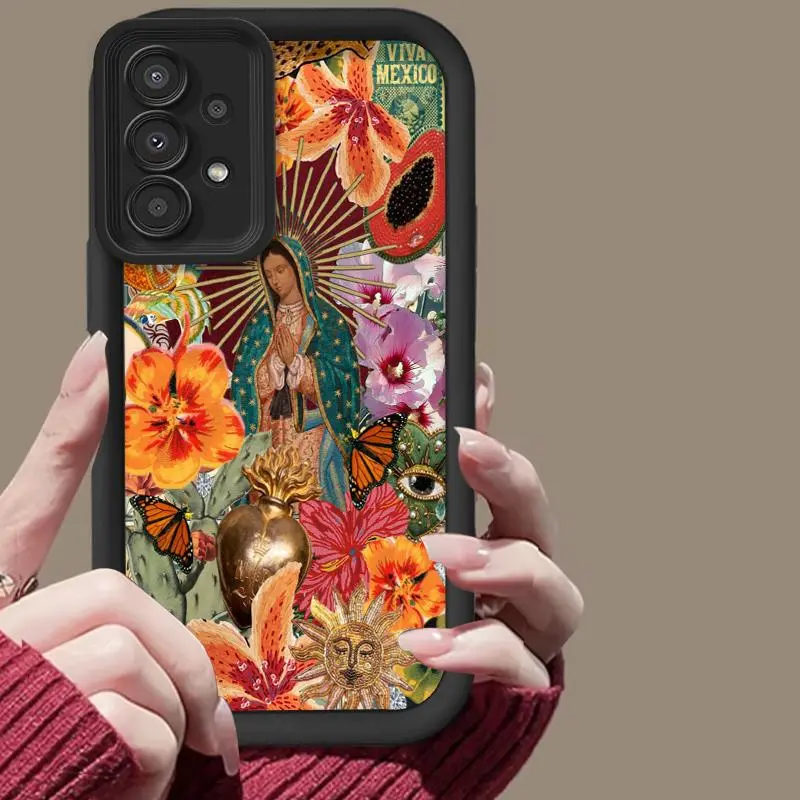 Virgin Mary Pattern Frosted Soft Protective Cover, Mobile Phone Accessories Casing for Galaxy A23 - Full Protection - 975