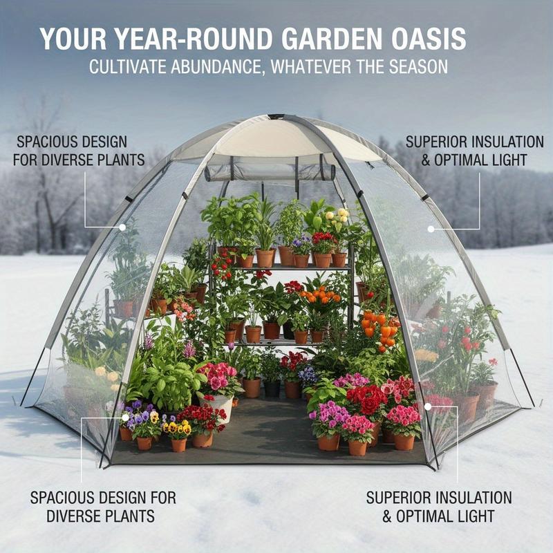 Large Pop-Up Bubble Tent with Screen Room | Plant Protection Cultivation Tents, Sports Tents for Cold Weather, Outdoor Clean Camping Tents, Suitable for Plant Cultivation, for cold Protection, Event Viewing, Hiking, Fishing, Camping, Sealed Floors