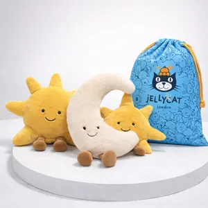 Jellycat Amuseables Sun and Moon Plush Set with Jellycat Gift Bag – Cute Celestial Stuffed Toys, Soft Sun and Moon Plushies, Sweet Gift for Kids, Girls & Plush Collectors, Nursery Decor, US Stock