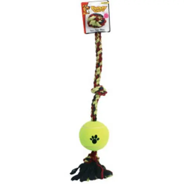 MPP 467039 36 in. Flossy Chews Tug with Big 6 in. Tennis Ball, Extra Large