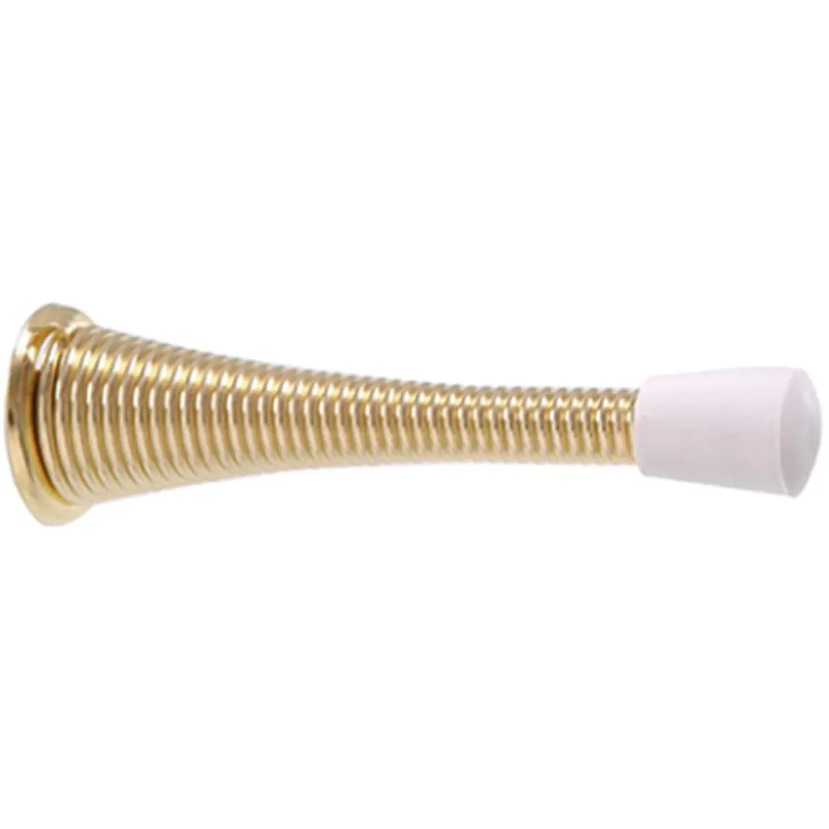 3-Inch Metal Brass Plate Spring Door Stopper, Baseboard Shock Absorber, No Additional Tools Required, Absorbs Shock Upon Opening, Baseboards