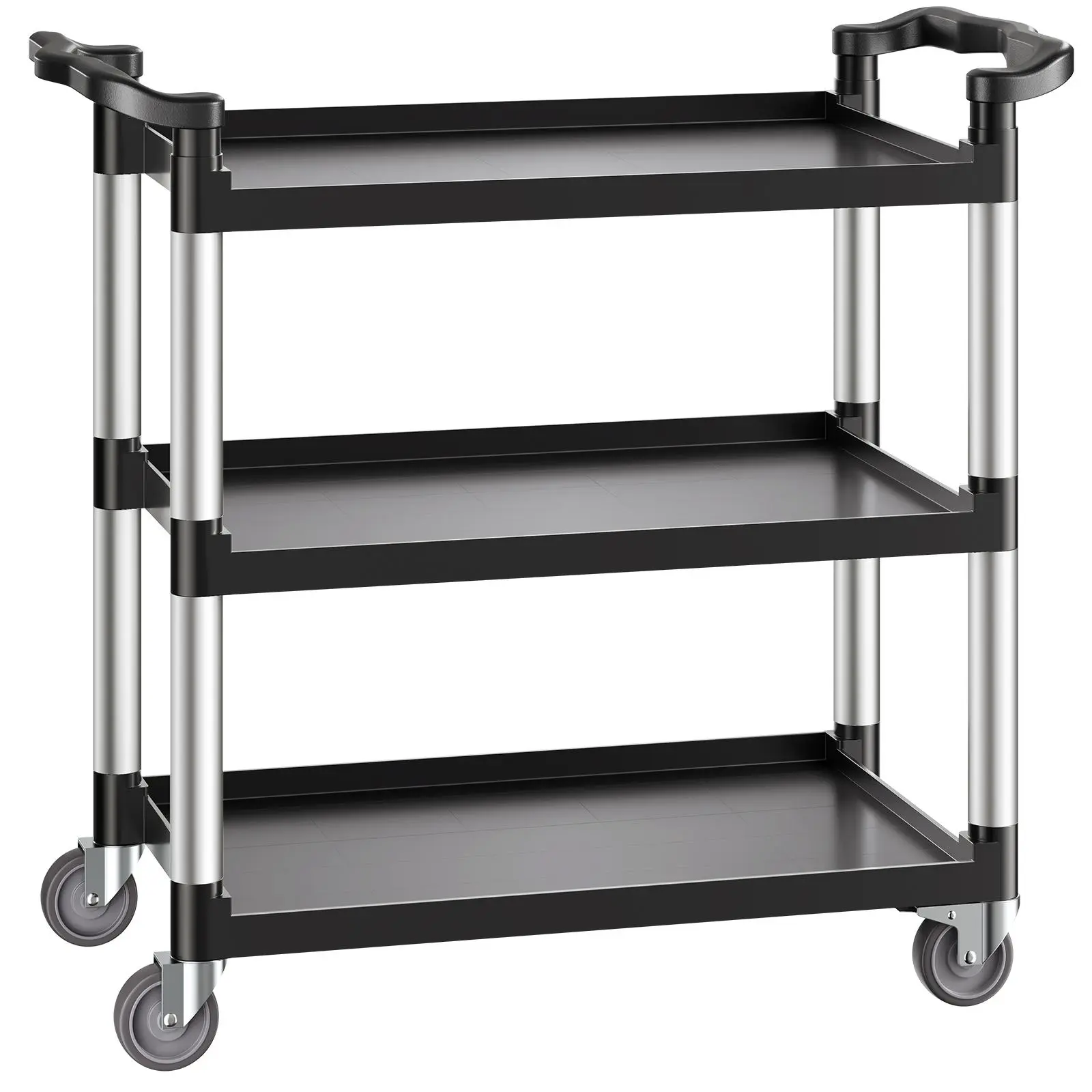 VEVOR Heavy Duty Utility Cart 500 lbs Capacity 3-tier Service Cart with Wheels VEVOR Heavy Duty Utility Cart 500 lbs Capacity 3-tier Service Cart with Wheels