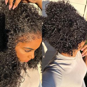 Subella Hair 4C Edges Glueless Curly Wigs HD Lace Front Wig With Curly Baby Hair Realistic Hairline 220% Density Pre Bleached SummerVibes
