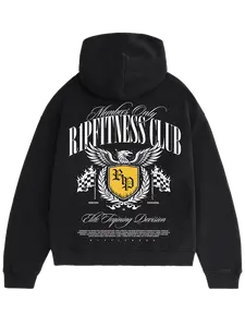 Members Only R1P Fitness Club – Black Acid Wash Hoodie