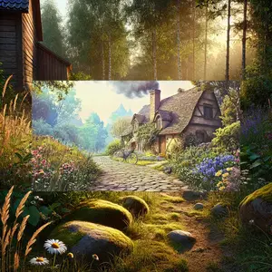 Cozy Cottage Simple Life Canvas