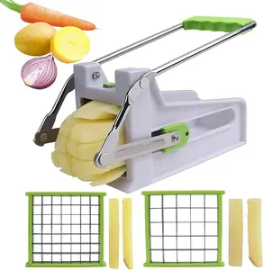 French Fry Cutter, ANJUKE Professional Potato Cutter Stainless Steel with  Blade Great for Potatoes Carrots Cucumbers