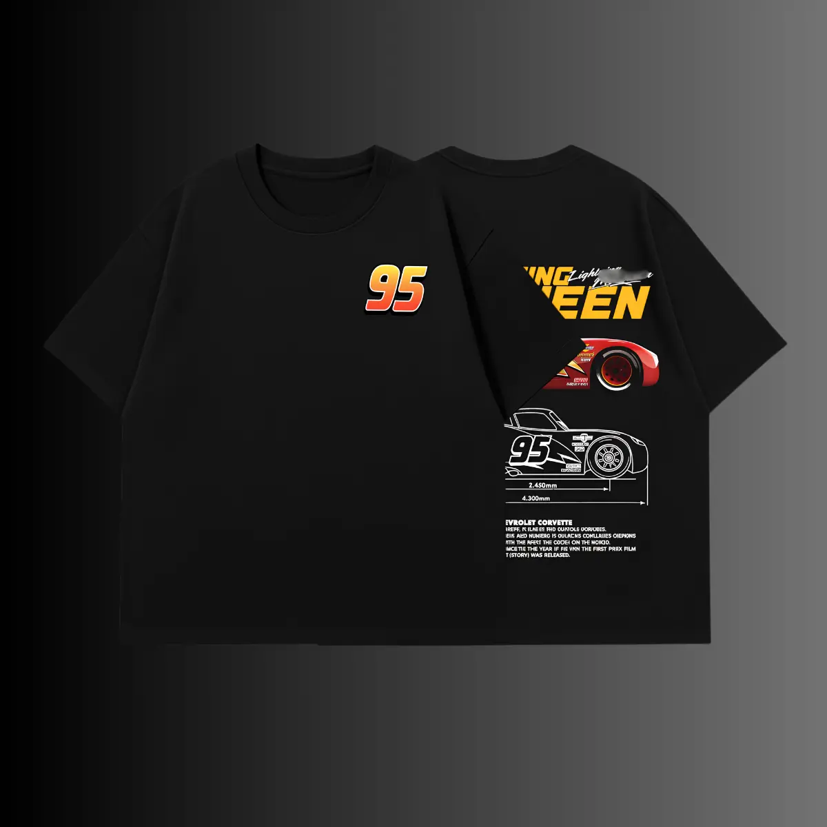 Retro Two Side Cars Gildan T-Shirt , Cars Movie T-Shirt, Mcqueen and Mater Retro Vintage Unisex Oversized Anime Graphic Tee – Trendy Y2K Acid Gildan, Manga Game Movie Lover Gift For Fans Merch