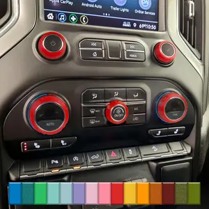 For Chevy Silverado - Knob Press-Fit Covers 2019-2026 | 5-Knob or 3-Knob Set Choose Your Color! Precision Fit For a Snug Fit That Stays In Place With No Tape or Adhesive. Made with High Quality Materials That Won't Warp or Fade! Made In The USA