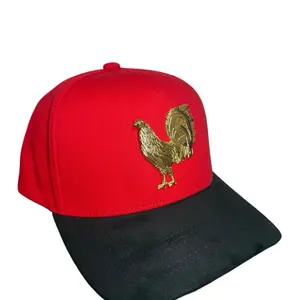 Gorra De Gallo de Gamusa/Gallos/ Rooster Suede Snapback Hat