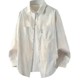 Tie-dye long-sleeve shirt for spring and autumn, loose casual collared jacket