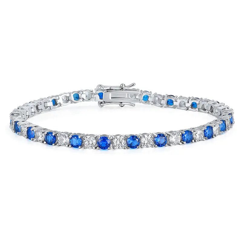 925 Sterling Silver Cubic Zirconia 4mm Tennis Bracelet for Women - Classic Design with Platinum Finish