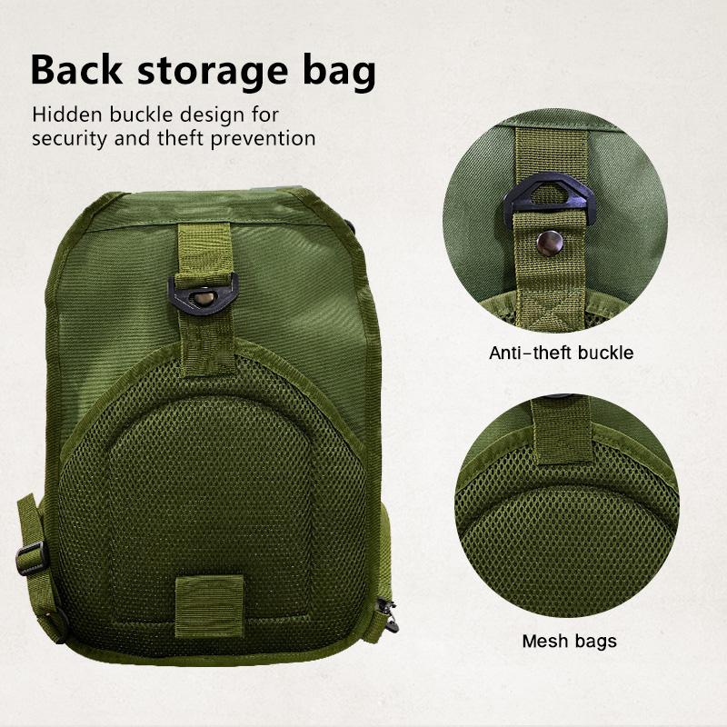 Jumahe Portable Cycling Breast Bag,Outdoor Multi-Functional Camo Chest Bag,Cycling Bag,Survival Bag,Travel Accessories,Men's Messenger Bag,Suitable for Camping,Hiking and Fishing,Bug Bag,Travel Bag,Biker Purse