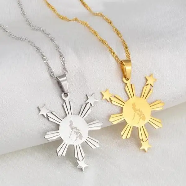 Philippines Necklace / Jewelry Earrings Gift Gold Plated Adjustable