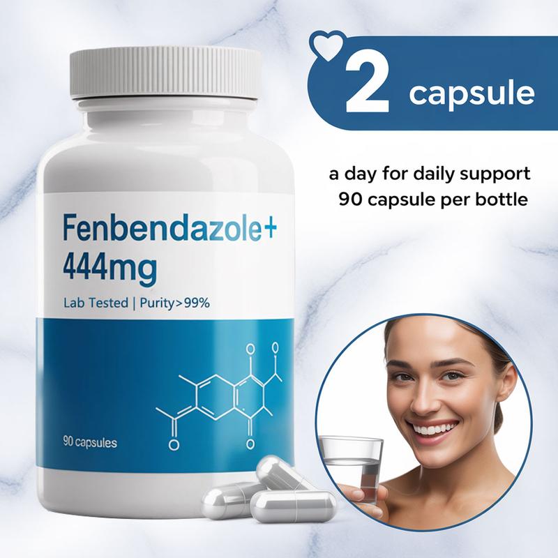 Fenbendazole 444 mg  90 Capsules 99% Pure Lab-Verified Supplement for Dietary and Fitness Support