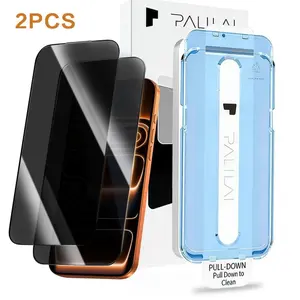 2-Pack Privacy Screen Protector for iPhone 17/16/15/14/13 Pro Max/Plus/Air/E - Full Coverage Anti-Spy Tempered Glass, 9H Hardness, Bubble-Free Installation
