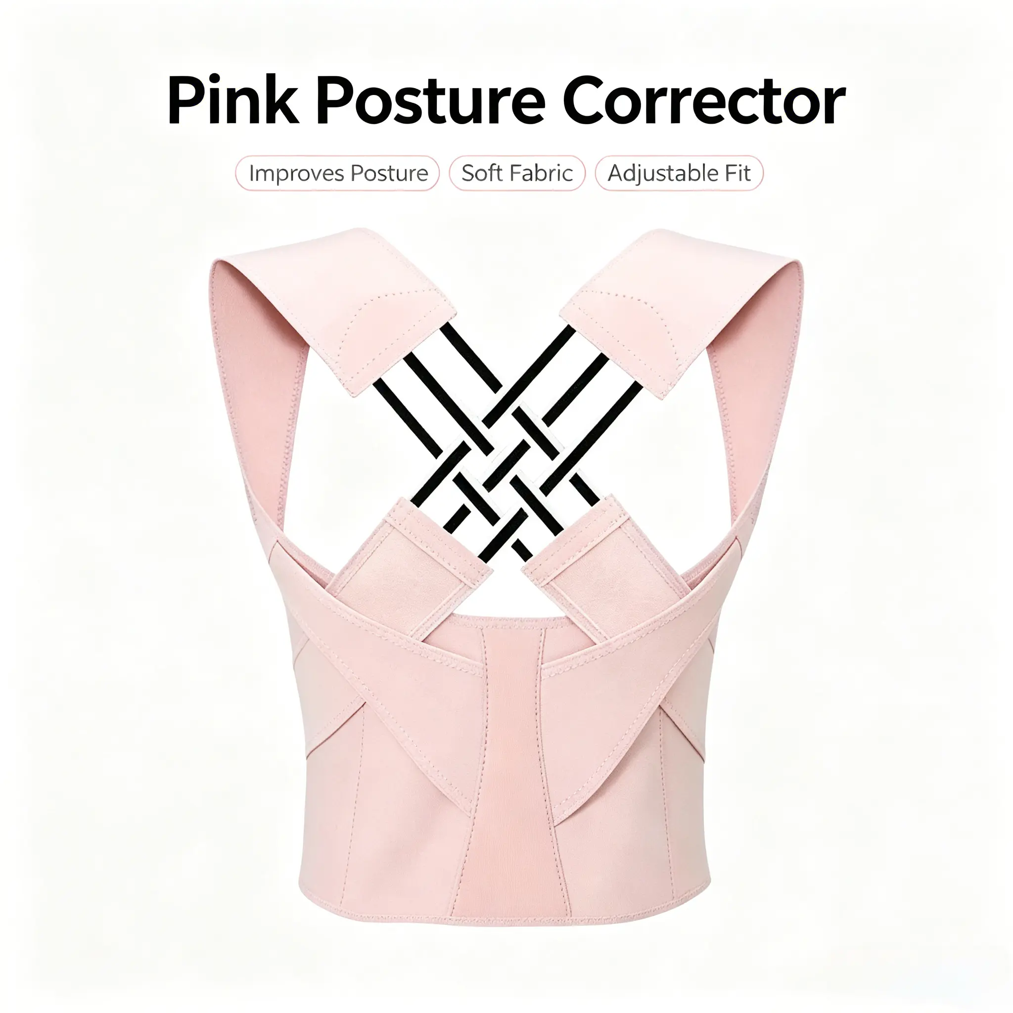 Corrective Hunchback Artifact, Posture Strap, Auxiliary Hunchback Aligner, Male and Female Adult Posture, Open Shoulder Beauty