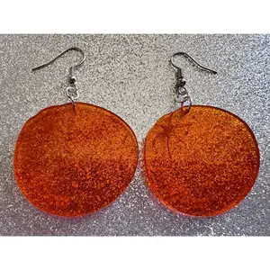 Orange Earrings: Laser Cut Acrylic Oranges, Fruit, Citrus, Food Earrings, Orange Slices, Orange Tree, Best Gifts for Her/Him/Them