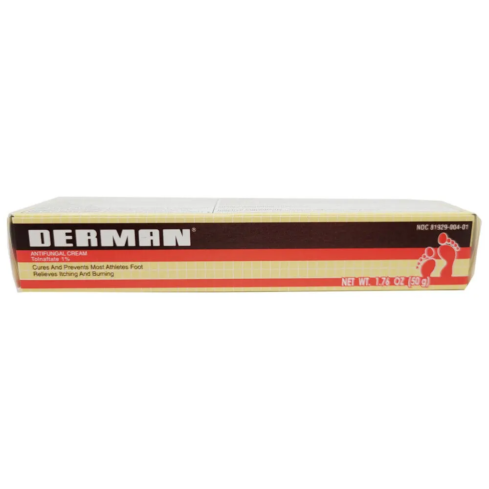 Derman Antifungal Cream Treatment of Athlete's Foot 1.76 Oz.