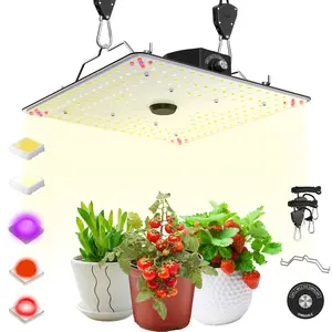 High PPFD LED Grow Light for Indoor Plants – Sunlike Diodes, Dimmable Plant Light, Connect Multiple Lights, Ideal for Seedling, Veg & Bloom, Fits 4×4 Grow Tent
