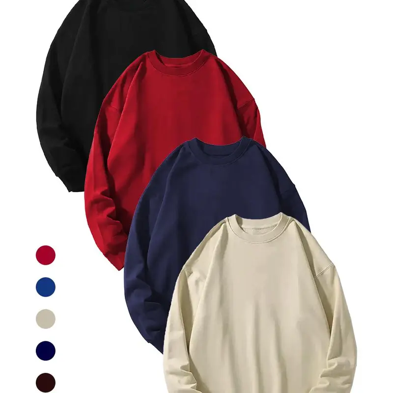 Holafish Unisex Retro Crewneck Sweatshirt, Soft Breathable Long Sleeve Pullover with a Relaxed Fit, Casual Everyday Wear Top