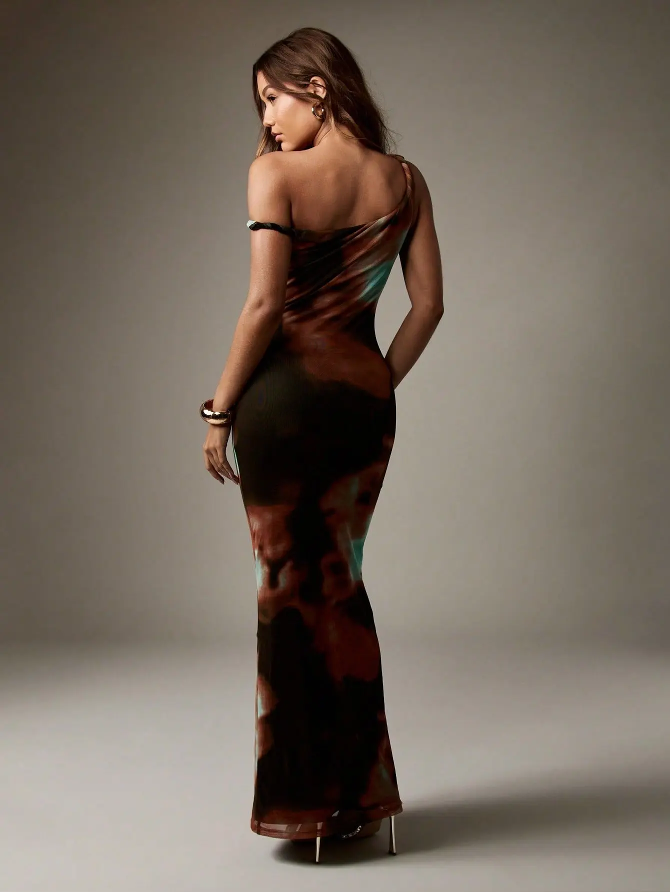 missguided one shoulder maxi dress MISSGUIDED Bodycon One Shoulder Side Split Ruched Maxi DressMISSGUIDED