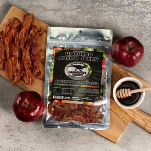 Applewood Smoke Style Bacon Jerky - Authentic Smoke-Free Bacon Product for Bacon Lovers Natural Salt