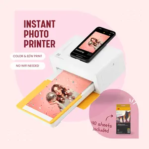 KODAK Dock Plus 4PASS Instant Photo Printer – 4x6” Prints, Easy Bluetooth Connection, High-Quality Output (50 Sheets)