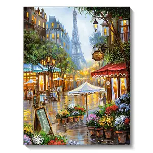 5D Diamond Painting Paris Eiffel Tower Decoration Pictures Diamond Painting Landscape Painting Adult Gift 30x40 cm