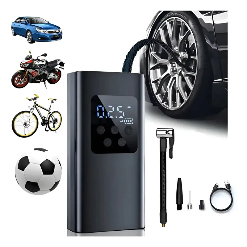 Tire Inflator Portable Air Compressor DC 12V Air Compressor Portable with Digital Pressure Gauge Air Pump for Car Tires - Car Accessories Bike, Motor