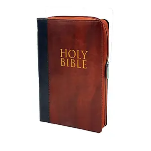 KJV Holy Bible, Giant Print Personal size 11.5 font- Deluxe Edition with Zipper, Thumb Index Words in Christ in Red