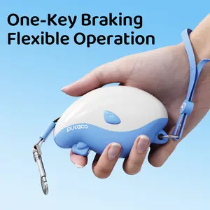 Pukaco Compact Mini Pet Leash 360° Tangle-Free Retractable Dog Leash One-Handed Brake Pause Lock