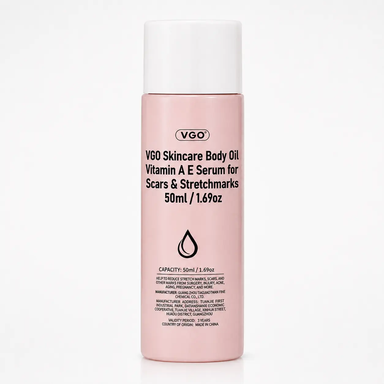 VGO Vitamin A & E Body Oil | Nourishing Hydrating Skin Care for the Appearance of Scars & Stretch Marks | Daily Moisture Care for Adults