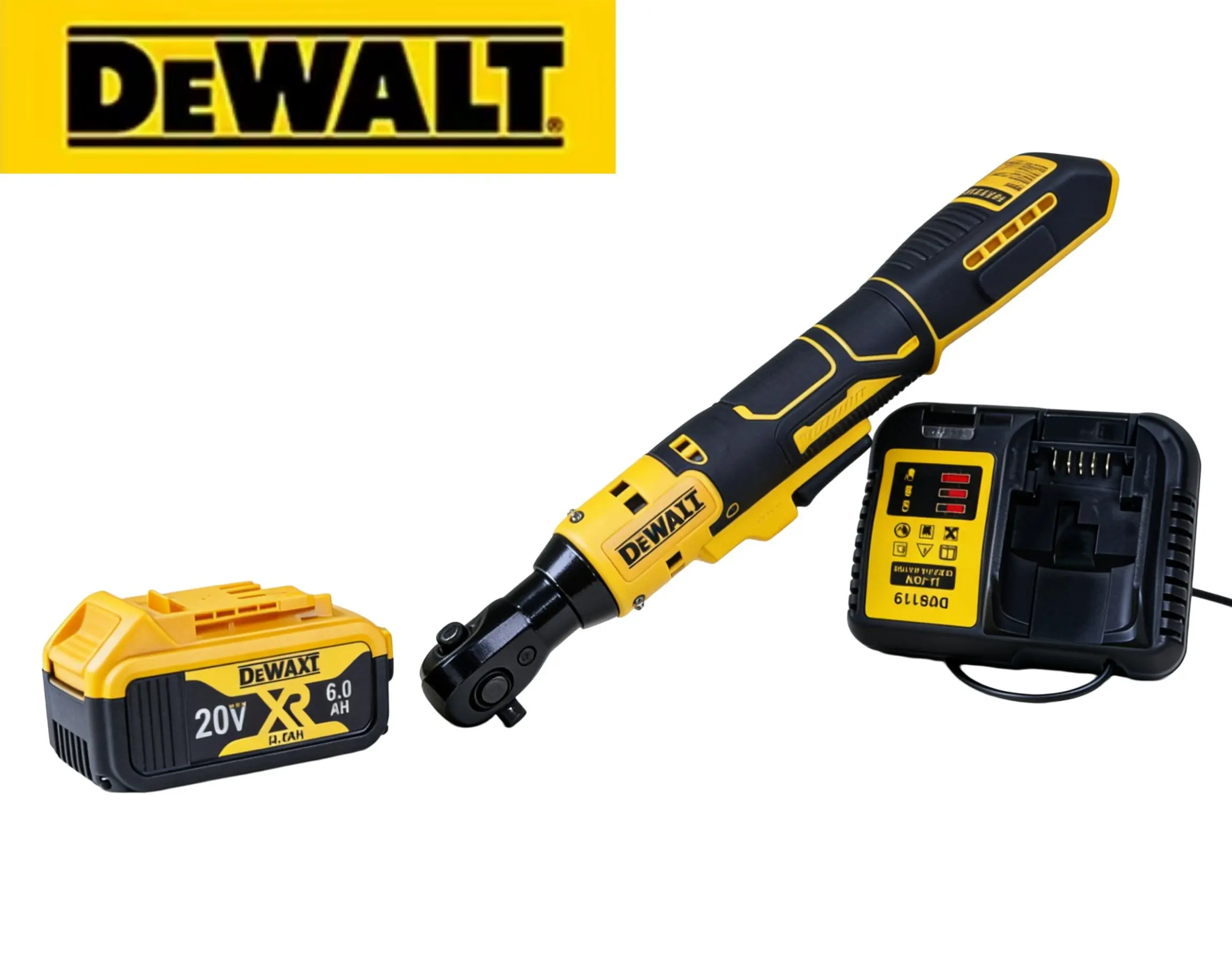 DEWALT DCF512 Compact Cordless Ratchet Wrench Socket Kit, Auto Repair Tools with Variable Speed, Anti-Slip Sockets, Hard Storage Case for Hardware Nuts Disassembly in Tight Spaces
