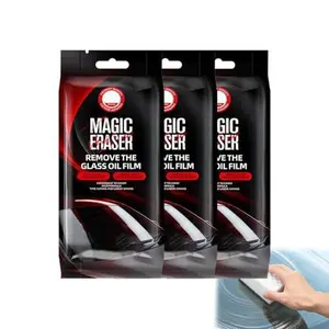 Joytutus Car Glass Film Cleaning Sponge 3pcs Anti-Rain Fog Dirt Remover for Windshield & Rearview Mirror Clear Vision Driving