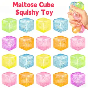 1/3/6 Pcs Non-Toxic Multi-Color Cube Shaped Fidget Toys | Silent Slow Rebound Sensory Squeeze Toys for Kids & Adults Anxiety Relief Calming Toys - Perfect Gifts for Spring Festival & Children's Day Stress Relief Fidget
