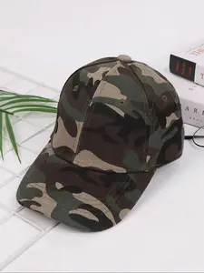 Unisex Camo Pattern Baseball Cap, Casual Trendy Camouflage Baseball Cap, Fashionable Hat for Men & Women for All Season, Adjustable Snapback Cap
