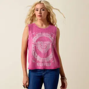 Ariat Rock N Roll Tank in Rose Sorbet