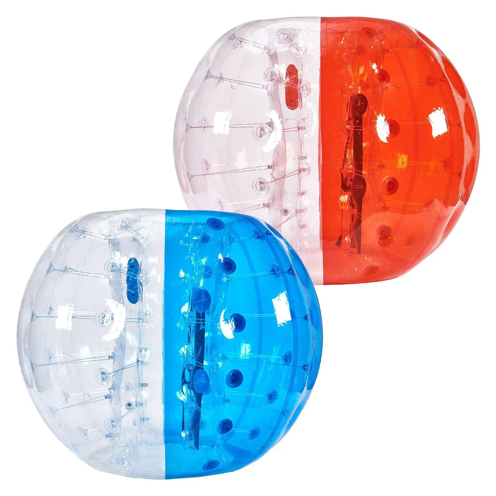 【Summerfinds】VEVOR Inflatable Bumper Balls 2-Pack,  5FT/1.5M Body Sumo Zorb Balls for Teen & Adult, 0.8mm Thick PVC Human Hamster Bubble Balls for Outdoor Team Gaming Play, Bumper Bopper Toys for Garden, Yard, Park