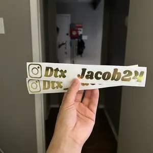 Social media name decal Waterproof Decal Sticker