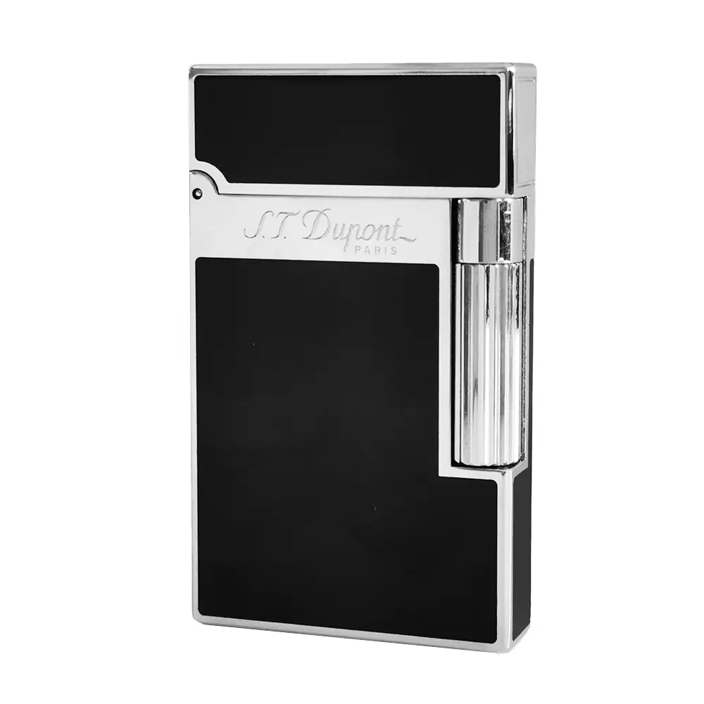 DPT Black Lacquered lighter Silver old fashioned Lighter (No Fuel) Gift for Boyfriend Brithday Gift Father’s Day Gift