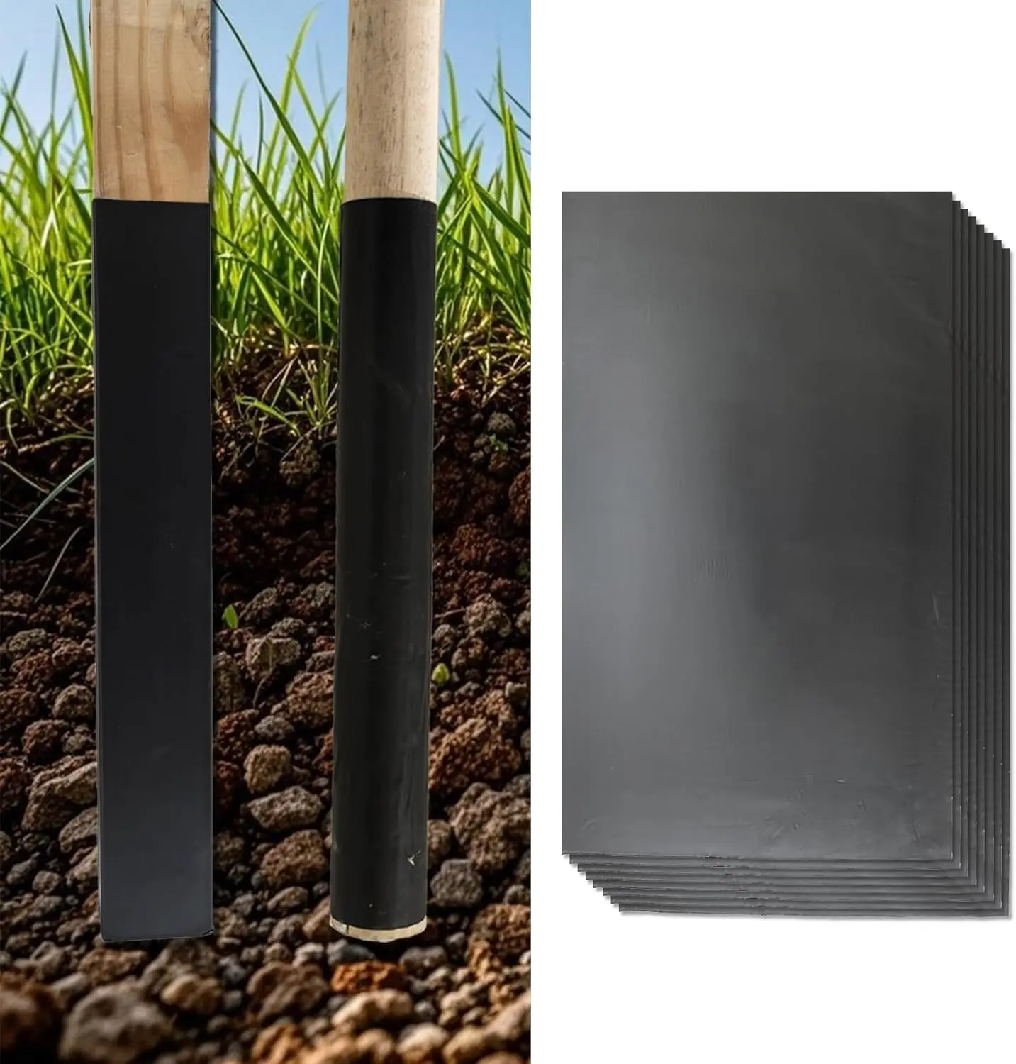 30x13 Fence Post Sleeve, Saver Post Sleeve, Posts Protector 4x4/6x6/7x7, Mailbox Posts Wrap, 2-Layer EVA+PVC Wood Protector Sleeves(8 Pcs)