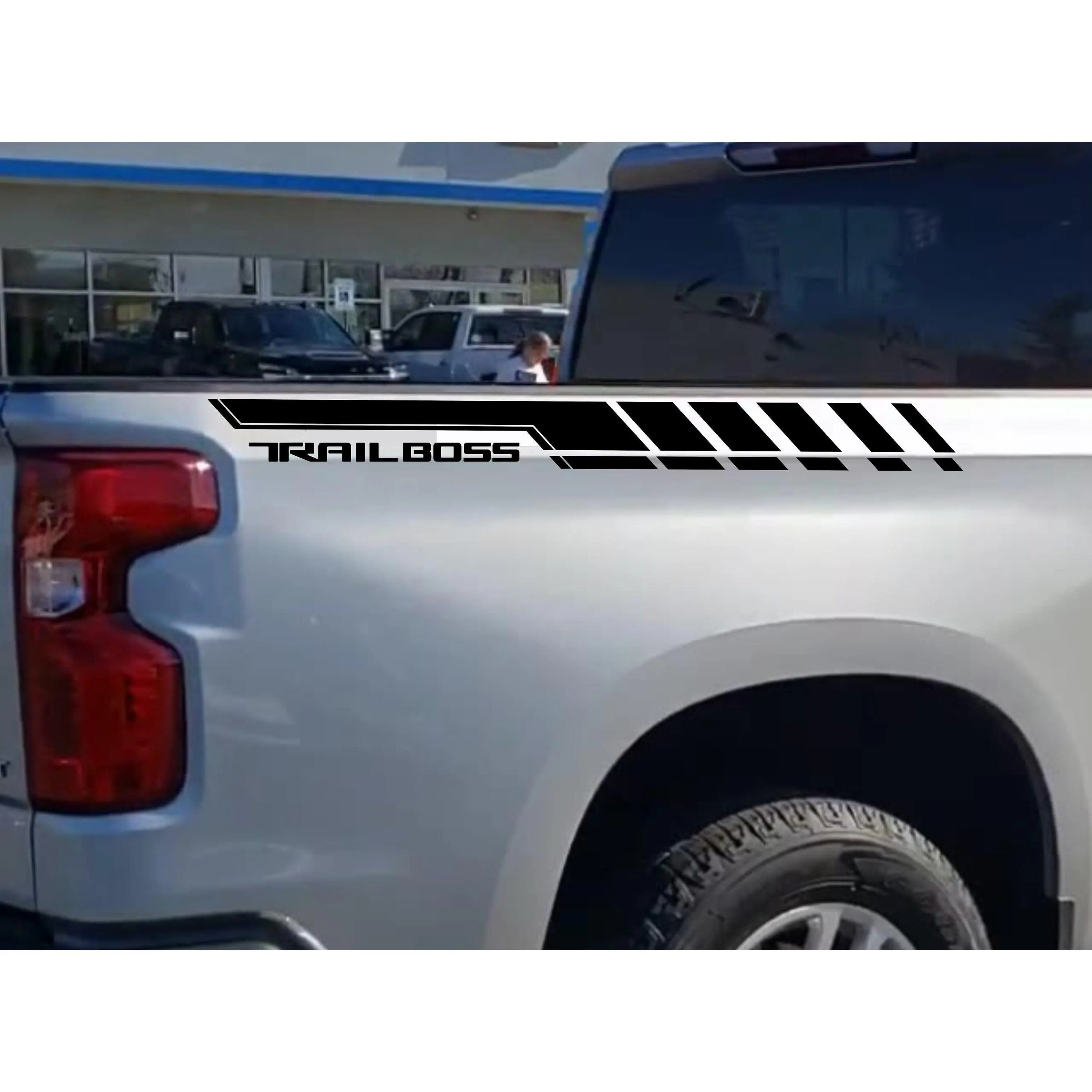 Chevy Silverado Trail Boss Bedside stripes Decal (2 pcs), Chevrolet Silverado Vinyl Decal, Trail Boss Decal , Multiples Color Available, Truck Decal