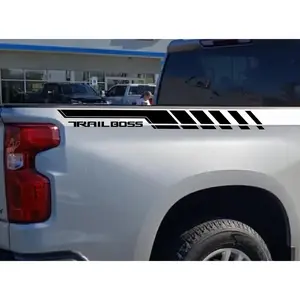 Chevy Silverado Trail Boss Bedside stripes Decal (2 pcs), Chevrolet Silverado Vinyl Decal, Trail Boss Decal , Multiples Color Available, Truck Decal
