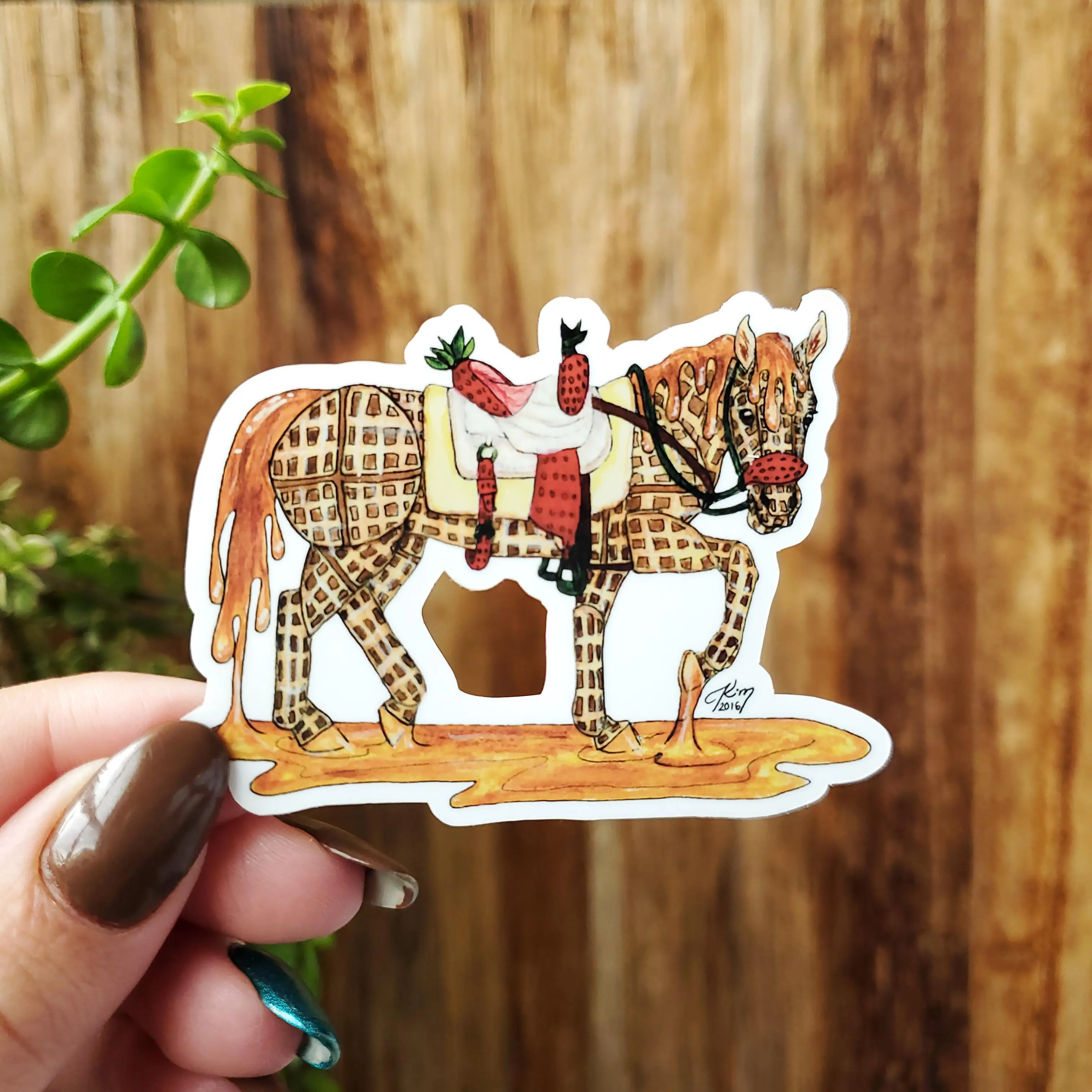 Waffle Horse Vinyl Sticker