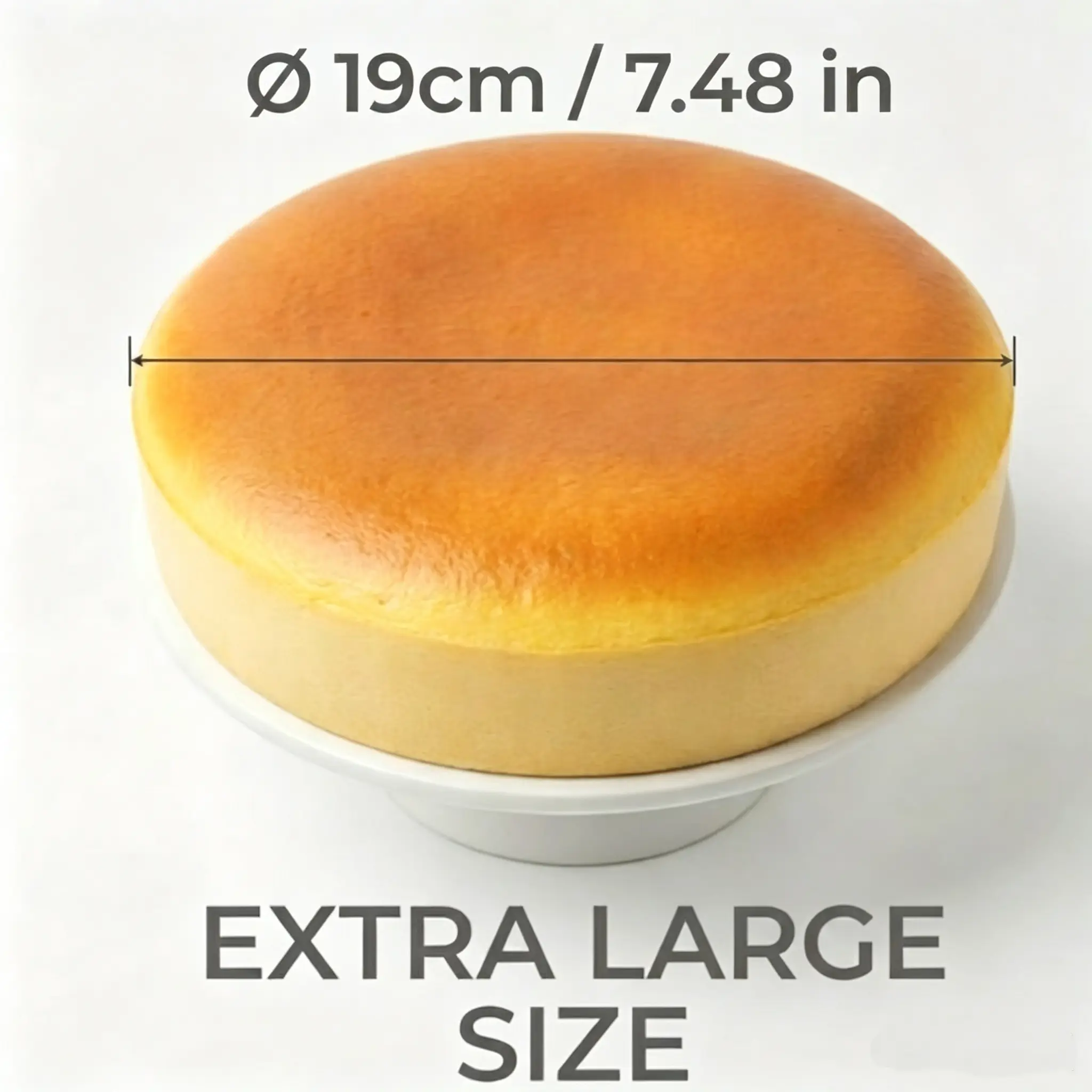 Jumbo Cheesecake Stress Toy - Squeeze & Relieve, Your Cute Stress Buster!Oversized Cheesecake Squishy Toy - The Best Cute Gift to Instantly Melt Stress Away!